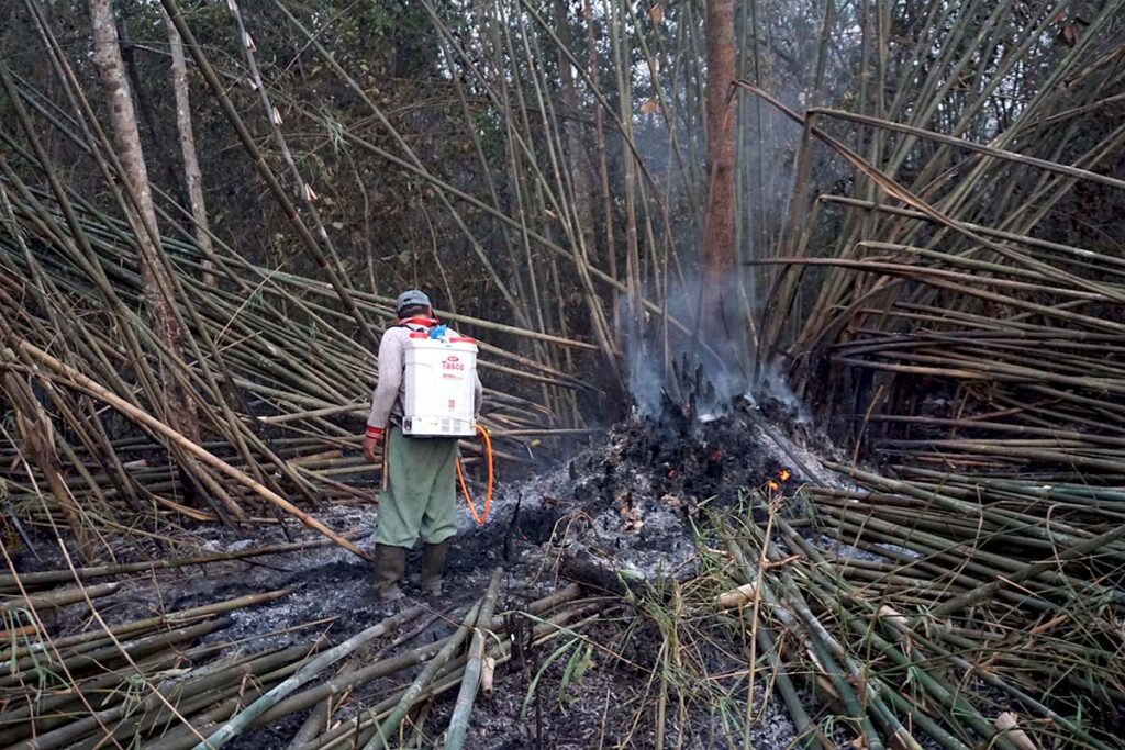 Seorang-warga-tengah-memadamkan-api-di-Talang-Turunan-Gajah-dengan-menggunakan-peralatan-sederhana.jpeg
